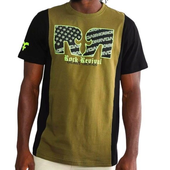 🆕️Rock Revival Neon Graphic SS T-Shirt. Men's Size: Large - Picture 1 of 8